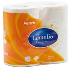 Туалетний папір Camelia Персик 3 шари 4 рулони (8606111248045)