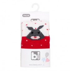 Колготки дитячі Bibaby із зайчиком (68312-74-red)