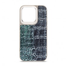 Чохол до мобільного телефона Harder Glamorous Croco Apple iPhone 14 Pro Grey Green (ARM76769)