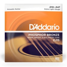 Струни для гітари D'Addario Phosphor Bronze Extra Light (10-47) (EJ15)