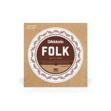 Струни для гітари D'Addario Folk Nylon 80/20 Bronze Ball End Clear Treble (EJ33)