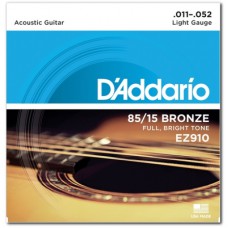 Струни для гітари D'Addario 85/15 Bronze Light (11-52) (EZ910)
