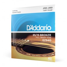 Струни для гітари D'Addario 85/15 Bronze Light 12-String (10-50) (EZ940)