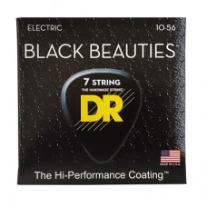 Струни для гітари DR Strings Black Beauties Electric - Medium 7-String (10-56) (BKE7-10)