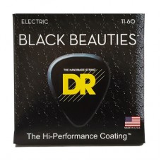 Струни для гітари DR Strings Black Beauties Electric - Extra Heavy 7-String (11-60) (BKE7-11)