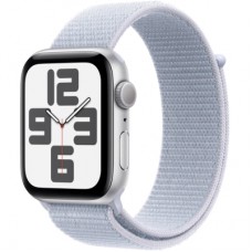 Смарт-годинник Apple Watch SE 2024 GPS 44mm Silver Aluminium Case with Blue Cloud Sport Loop (MXET3QH/A)