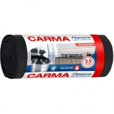 Пакети для сміття Carma Економ Чорні 6 мкм 35 л 25 шт. (4823098414698)