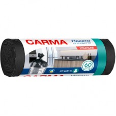 Пакети для сміття Carma Економ Чорні 7 мкм 60 л 20 шт. (4823098414704)