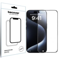 Скло захисне BeCover Apple iPhone 16 Plus Black (712123)