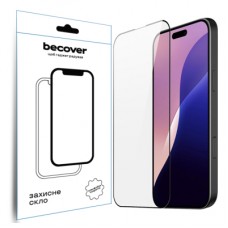 Скло захисне BeCover Apple iPhone 16 Pro Max Black (712125)