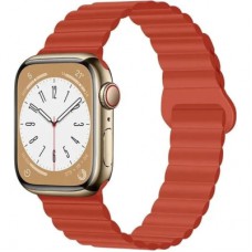 Ремінець до смарт-годинника Drobak Silicone Magnetic Link для Apple Watch All Series 38/40/41mm Orange red (898918)