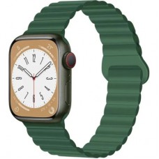 Ремінець до смарт-годинника Drobak Silicone Magnetic Link для Apple Watch All Series Ultra 2 49/45/44/42mm Army Green (898926)