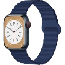 Ремінець до смарт-годинника Drobak Silicone Magnetic Link для Apple Watch All Series Ultra 2 49/45/44/42mm Midnight blue (898927)