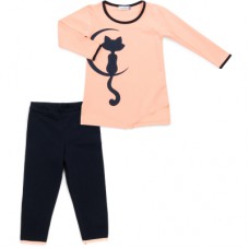 Піжама дитяча Matilda з котиком (13230-2-128G-peach)
