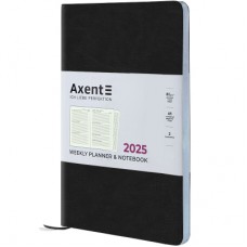 Тижневик Axent датований 2025 Partner City Soft 125х195 мм, чорний (8521-25-01-A)