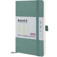 Тижневик Axent датований 2025 Partner Soft Skin 125х195 мм, сіро-лазурний (8509-25-48-A)