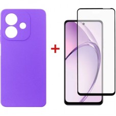 Чохол до мобільного телефона Dengos Oppo A3 Carbon + glass (Purple) (DG-KM-113)