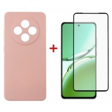 Чохол до мобільного телефона Dengos Oppo Reno 12 F/FS Soft + glass (Pink) (DG-KM-116)