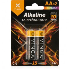 Батарейка AA LR6 Alkaline 2pcs Blister Vinga (VJABAA2)