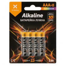 Батарейка AAA LR03 Alkaline 8pcs Blister Vinga (VJABAAA8)