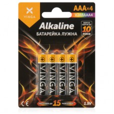 Батарейка AAA LR03 Alkaline 4pcs Blister Vinga (VJABAAA4)