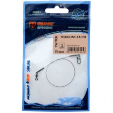 Повідець Ukrspin Orange Spinning титан з вертлюгом 12см 3кг(6lb)/0.2мм (1590.02.58)