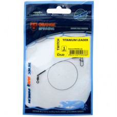 Повідець Ukrspin Orange Spinning титан з вертлюгом 16см 6кг(12lb)/0.25мм (1590.02.61)