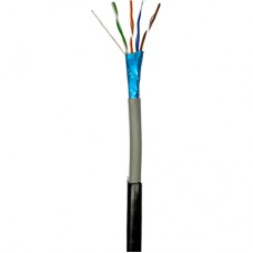 Кабель мережевий GEAR FTP 100м, cat.5e, CCA(25), 4*2*0,51, PVC+PE, outdoor (GEC-FTPCCA25OUT051100)