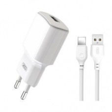 Зарядний пристрій XO L73 2.4A/1USB + cable lightning White (XO-L73i-WH)