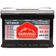 Акумулятор автомобільний NORVEGO ВЕСТА Premium 60A +прав (0) (600 пуск)