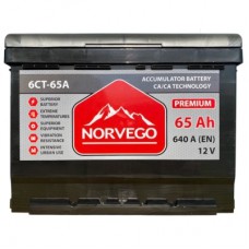 Акумулятор автомобільний NORVEGO ВЕСТА Premium 65A +прав (0) (640 пуск)