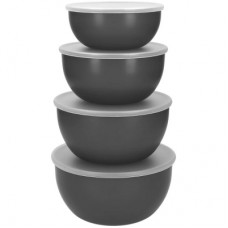 Миска KitchenAid Coreline, набір 4 шт, з кришкою, сірий (KQG176OSCGG)