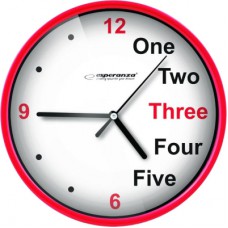 Настінний годинник Esperanza Wall Clock Prague 20 см Red (EHC014R)