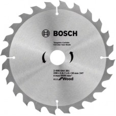 Диск пильний Bosch пиляльний Eco for Wood 230x30-24T (2.608.644.381)