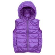 Жилет дитячий Kurt пуховий з капюшоном (V-HT-580T-120-violet)