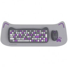 Комплект Canyon HSET-W6 Kitty Edition Wireless UA Violet (CNS-HSETW6VT)