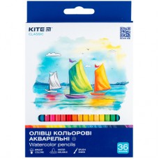 Олівці кольорові Kite Classic акварельні, 36 кольорів (K-1052)