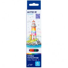 Олівці кольорові Kite Classic 6 кольорів (K-050)