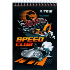 Блокнот Kite на спіралі Hot Wheels А6, 48 аркушів, нелінований (HW24-196)