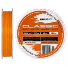 Волосінь Brain Classic Carp Line (solid orange) 150m 0.28mm 18lb 7.9kg (1858.80.86)