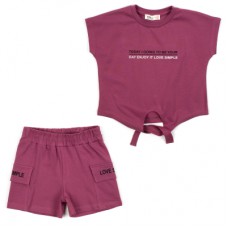 Набір дитячого одягу Smile із шортами (7012-128G-lilac)