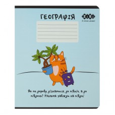 Зошит ZiBi предметний CUTE CAT, 36 аркушів, клітинка, географія (ZB.1731-14)
