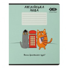 Зошит ZiBi предметний CUTE CAT, 36 аркушів, клітинка, англійська (ZB.1731-38)