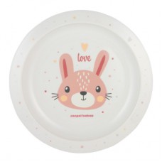 Тарілка дитяча Canpol babies CUTE ANIMALS пластикова, рожева рожевий (4/411_pin2)