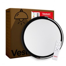 Світильник Vestum COLISEUM матовий 60W 395*60мм 3000К-6500К з ДК білий з чорним (VS-91067)