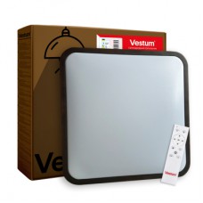 Світильник Vestum GLOW матовий 60W 391*391*65мм 3000К-6500К з ДК махагон (VS-91051)