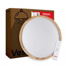 Світильник Vestum WOOD матовий 60W 375*60мм 3000К-6500К з ДК акація (VS-91047)