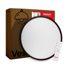 Світильник Vestum WOOD матовий 60W 375*60мм 3000К-6500К з ДК горіх (VS-91046)