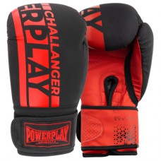 Боксерські рукавички PowerPlay 3086 Matt Challenger Чорно-Червоні 12 унцій (PP_3086_12oz_Bl/Red)