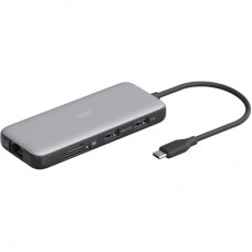 Порт-реплікатор Digitus USB-C > 2xHDMI/2xUSB-A/USB-C/SD/MicroSD/RJ54 (DA-70915)